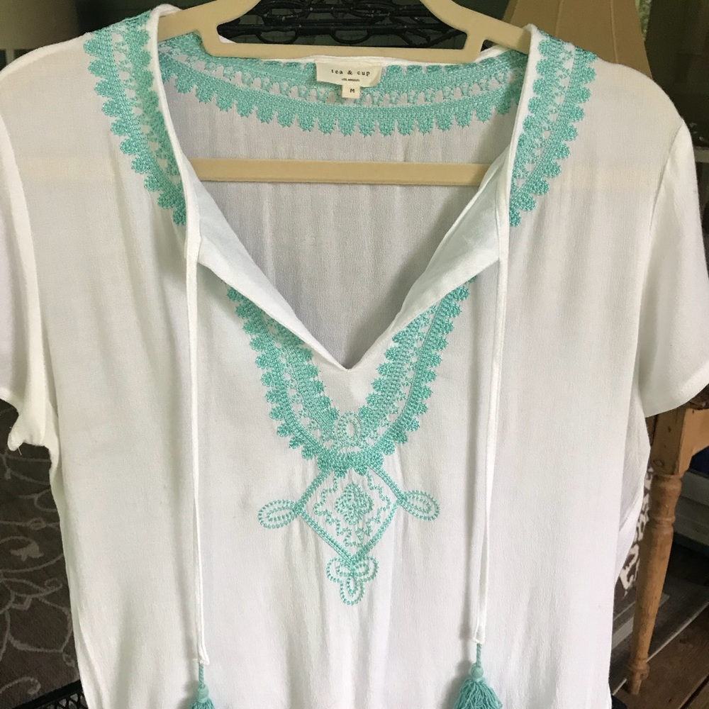 Tea & Cup BOHO blouse Medium